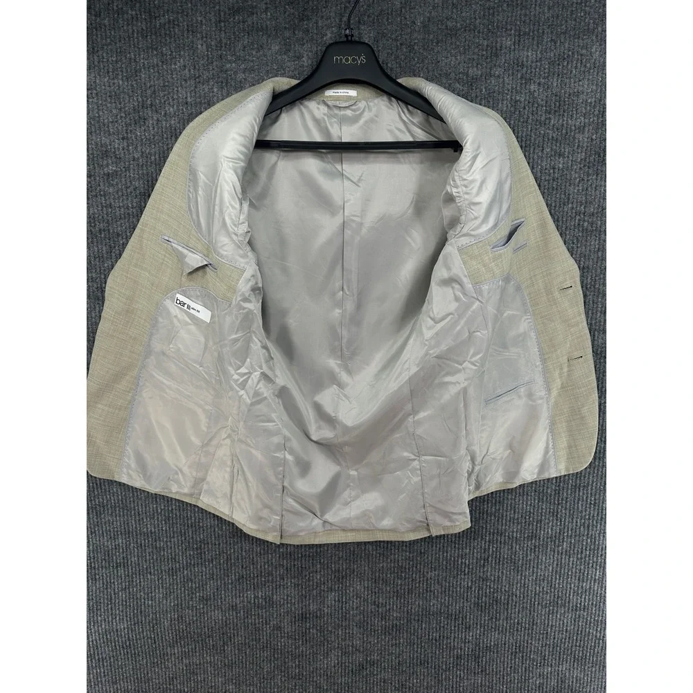 Bar III Blazer Mens 38R Cream New Slim Fit Stretch Two Button Sport Coat